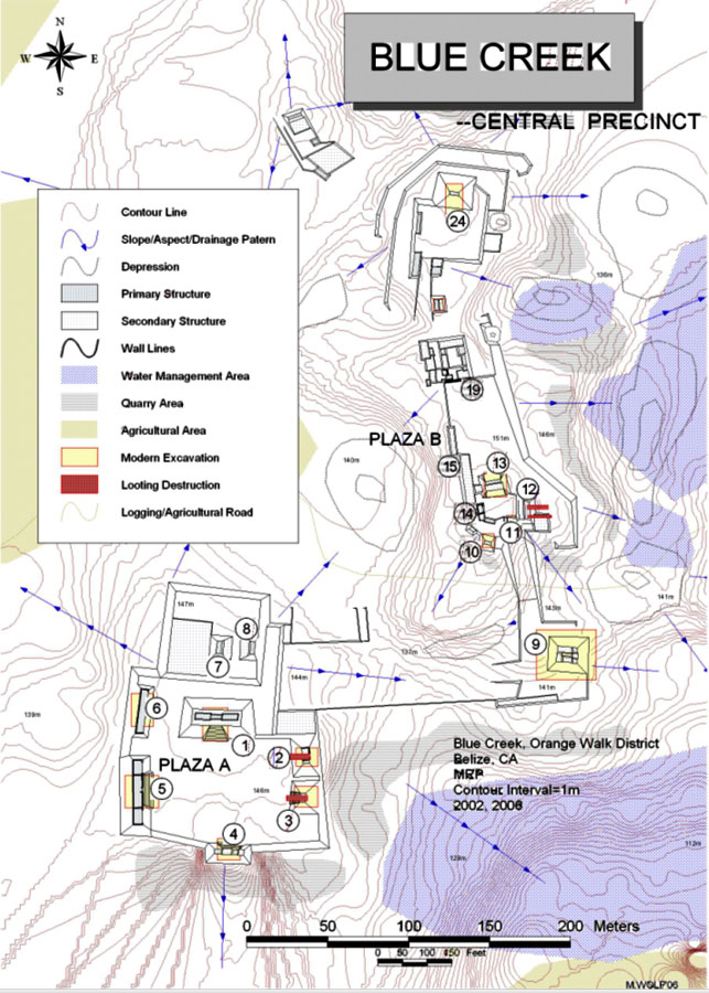 Blue Creek Central Precinct (click on plan to enlarge)